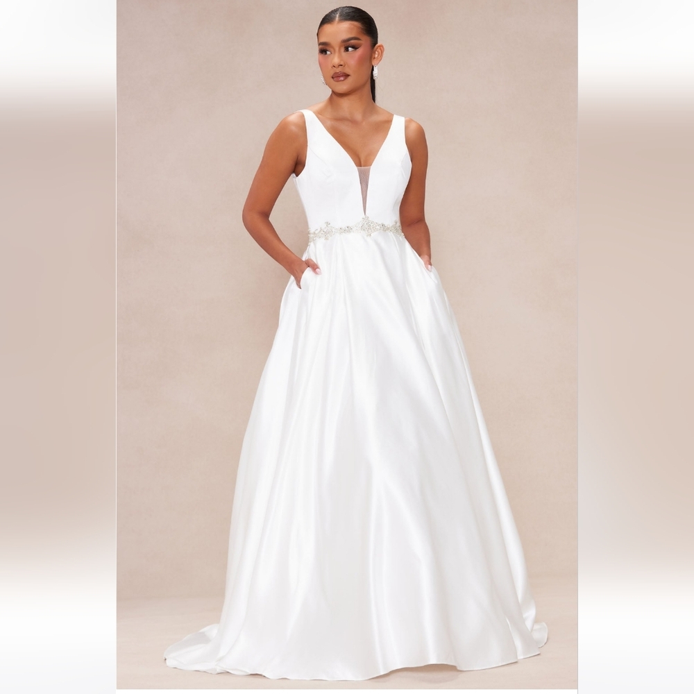 Annalise Satin Embellished Bridal Gown